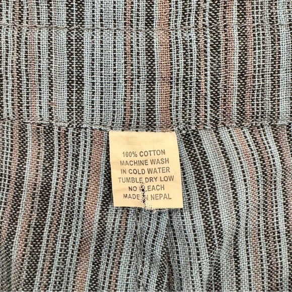 Lakhays Striped overall shorts size Small/Medium 100% cotton - Picture 8 of 9